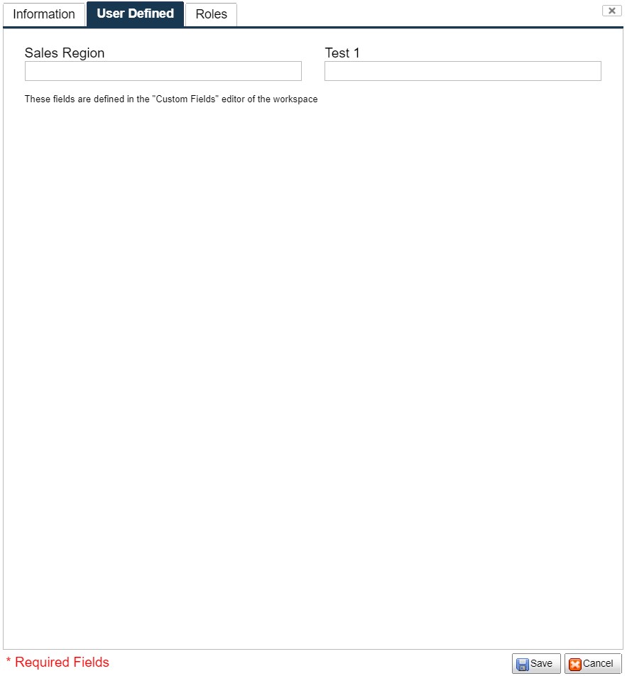 FastTest - User Defined Tab