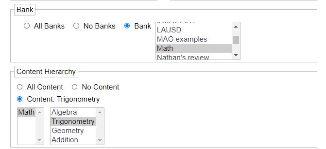 FastTest User Roles Math Trigonometry
