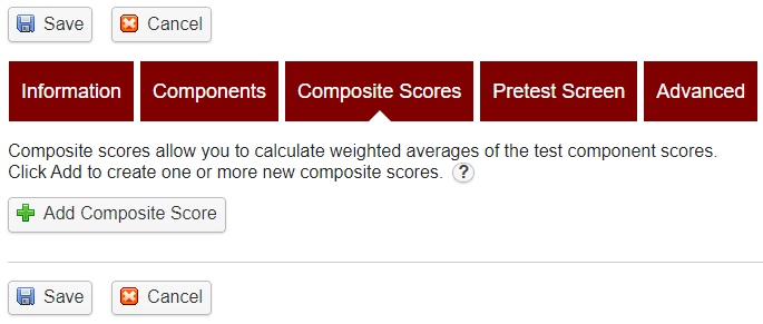 Composite Scores Tab