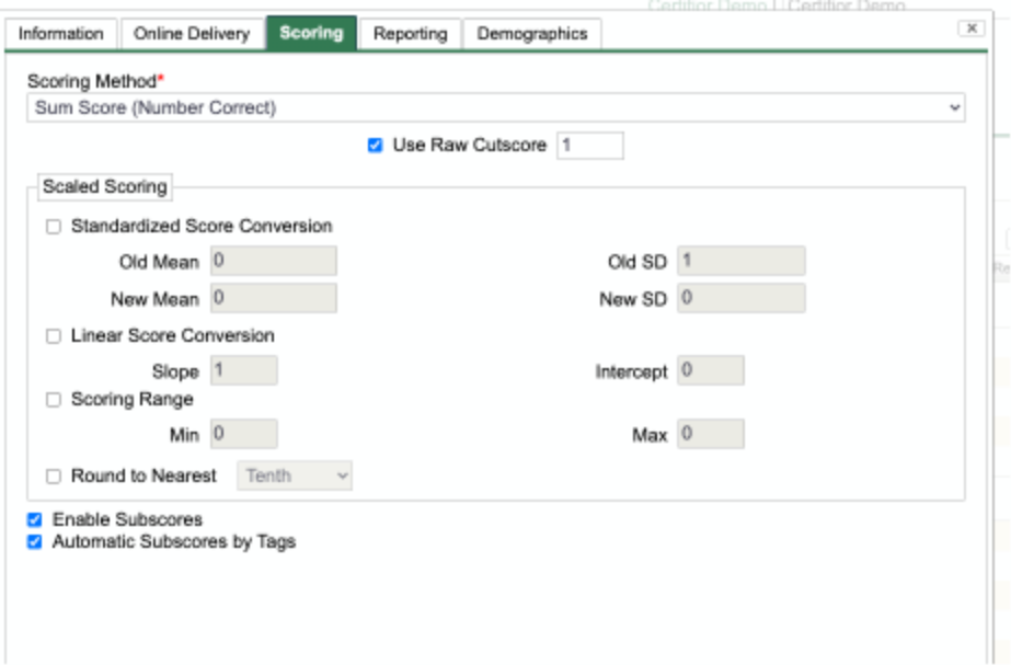 Enabling Subscores Test Assembler