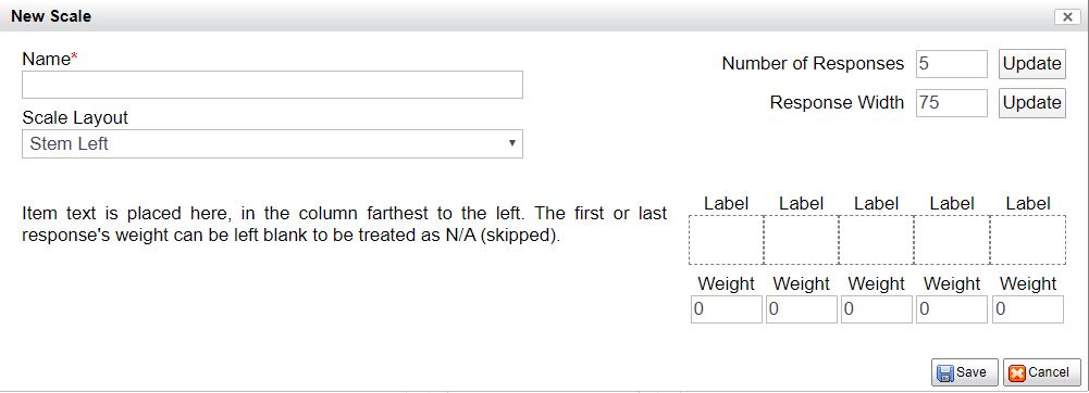 Likert Scale Setup