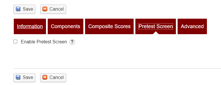 Pretest Tab