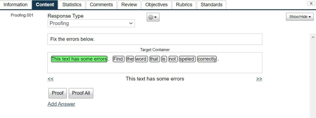 Proofing Item Type Author View