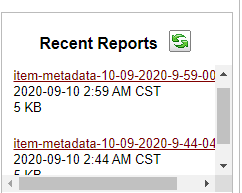 Report Manager – Recent Exports