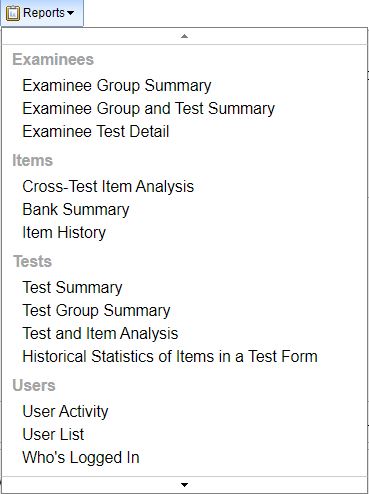 Examinee and Item Reports