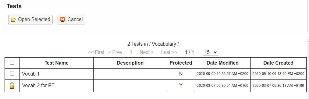 Test Template and Test Forms