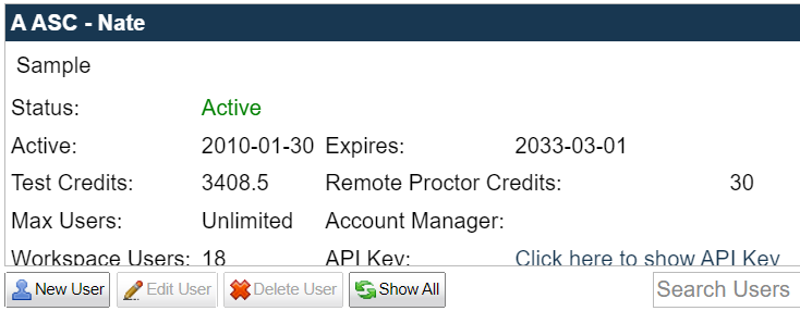 Figure 2.1 The New User Button