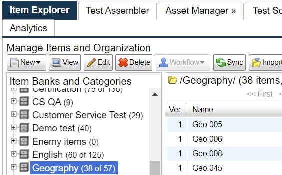 Figure 2.3 Importing Items en Masse 1
