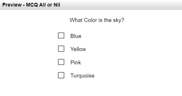 MR Item Type - All-or-Nothing - Student View - Overview of Item Types